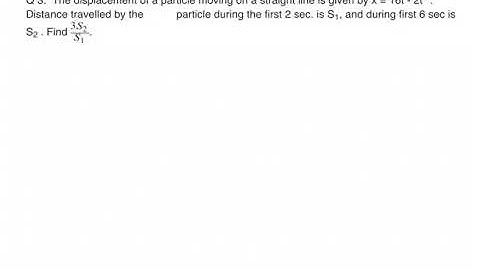 Motion in 1D: The displacement of a particle moving on a straight line is  given by x= 16t - 2t^2.