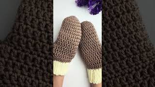 Basic Two-Color Crochet Mittens – Simple Winter Pattern