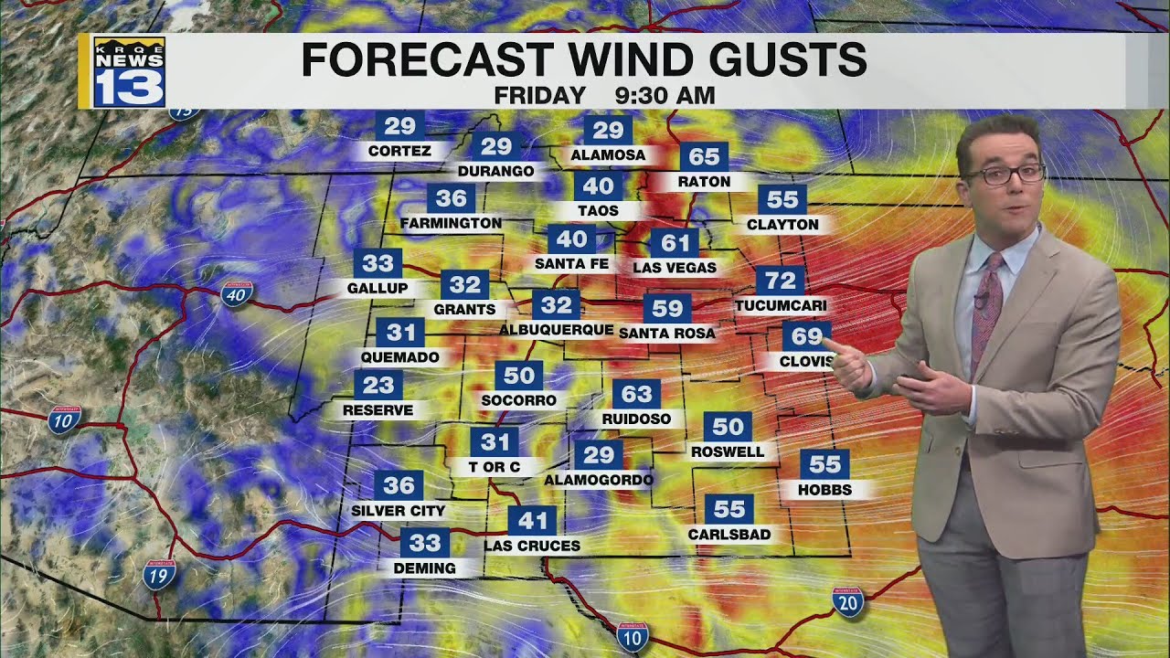 Stronger New Mexico system arrives & cooler eventually - YouTube