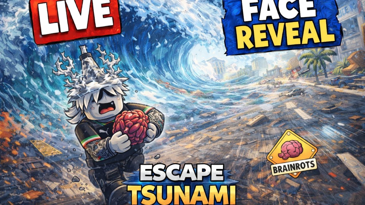 ESCAPE TSUNAMI FOR BRAINROTS LIVE | FACE CAM FT PLANET SATURN