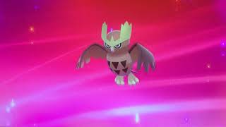 Hoothoot evolution Pokemon sword and shield