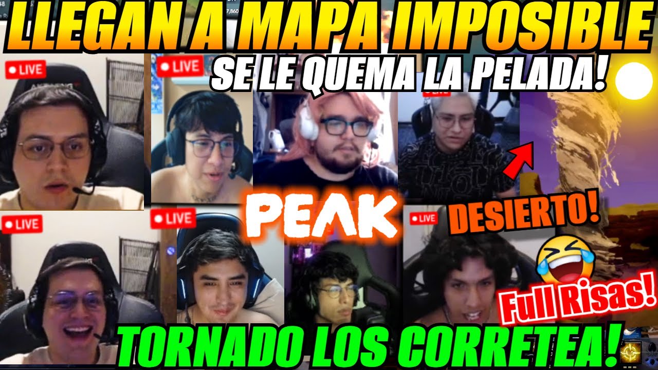 🤣llegan a mapa Imposible! tornado los corretea!🤣MATTHEW, PAKAZS, SACRED y SKERES juegan PEAK!!