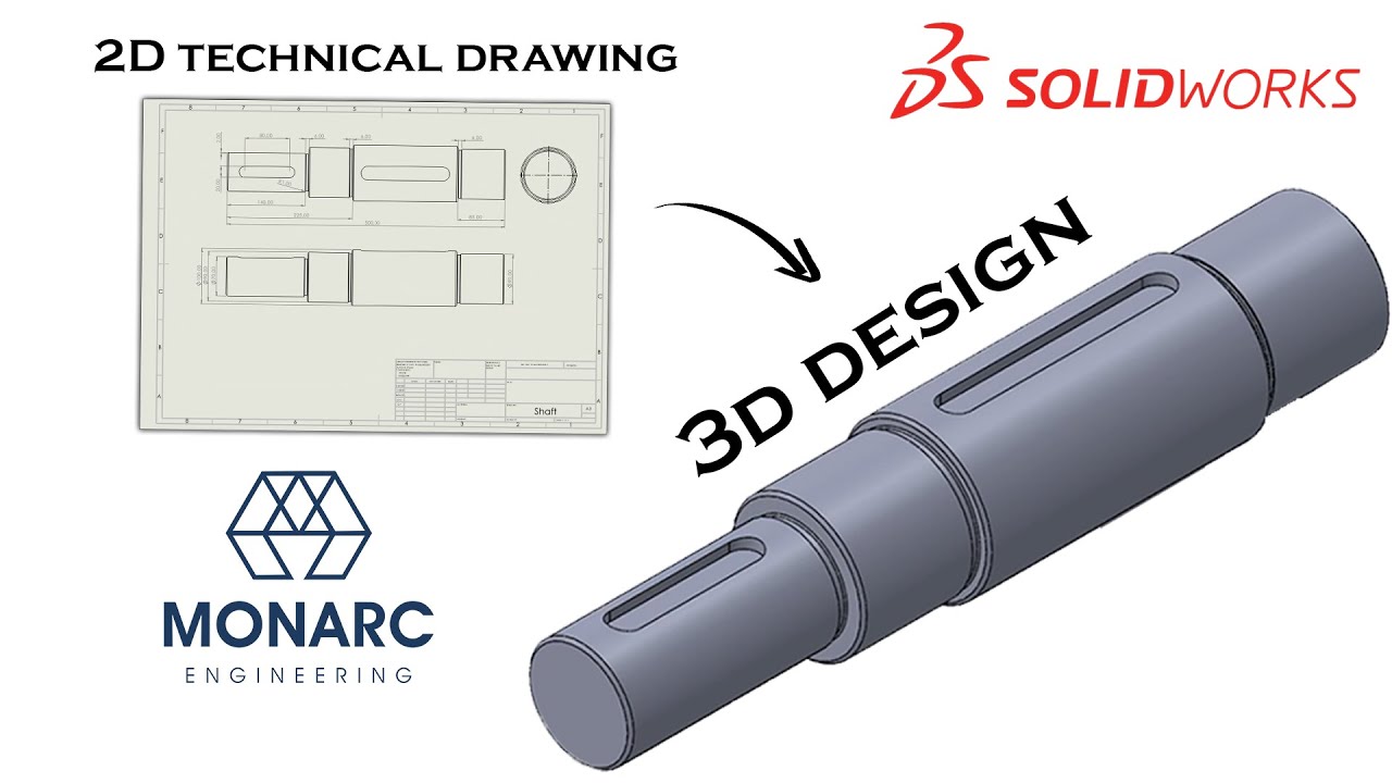 This Is How You Turn a 2D Drawing into a Perfect 3D Shaft in SolidWorks ...