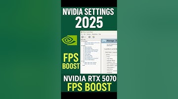 Best Nvidia Settings for FPS Boost and low input lag 2025! Nvidia RTX 5070