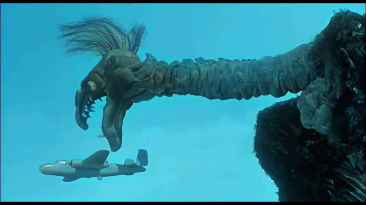 The giant claws attack the plane 