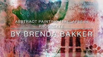 Abstract painting in procreate by Brenda Bakker