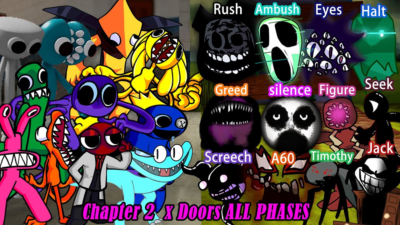 ALL Roblox Doors VS Friday Night Funkin' (Rush, Ambush, Screech