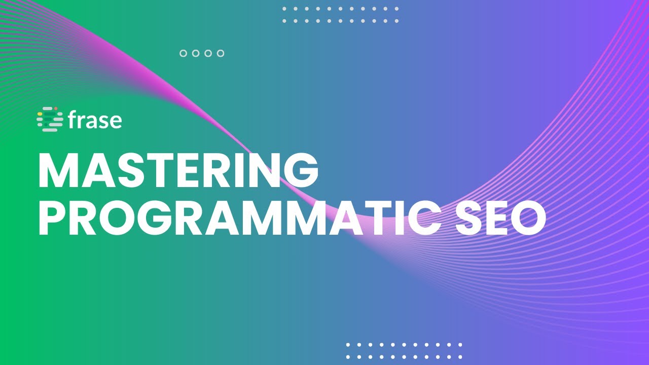 Programmatic SEO Tutorial: How to Scale Content in Minutes with Frase — video thumbnail