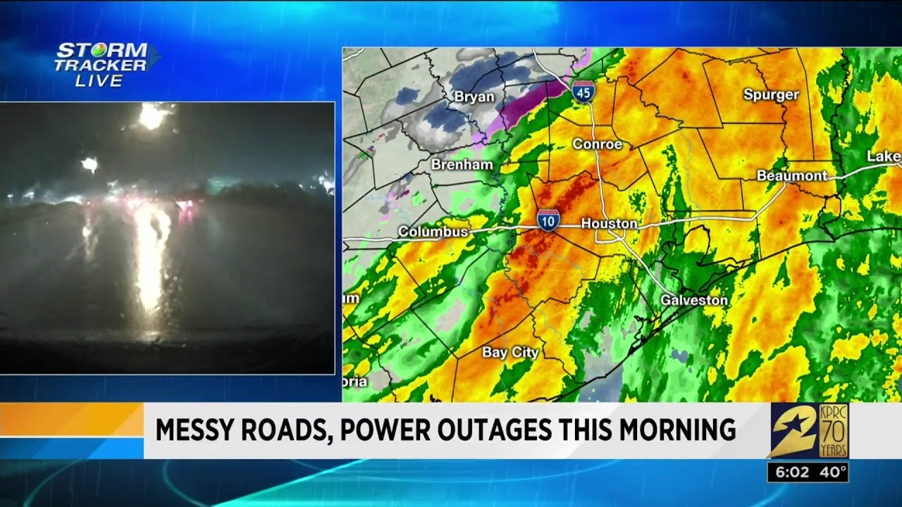 Slick Road Conditions For Morning Commute - YouTube
