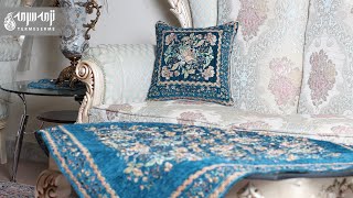 رومیزی مخمل ملیله دوزی مدل کوبلن velvet tablecloth