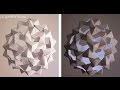 Lámpara de papel origami (icosaedro truncado)