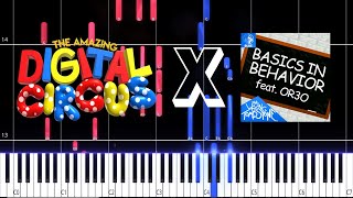 The Amazing Digital Circus X Basics In Behaviour PIANO TUTORIAL (Sheet + MIDI in the description)