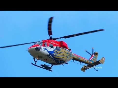 Sarang helicopter pilots put on a spectacular display of flying skills in the skies over #Belagavi 