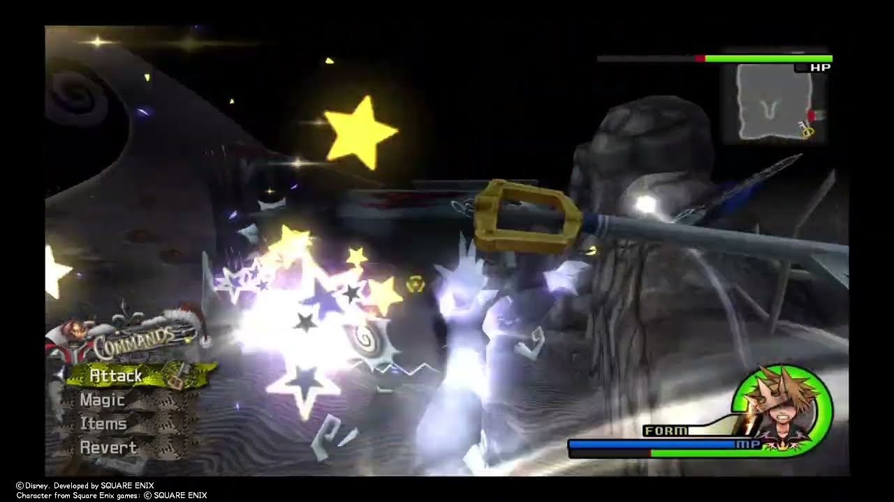 Sora, Jack and Donald Vs. Heartless in Halloween Town II | KINGDOM HEARTS - HD 1.5+2.5 ReMIX