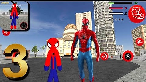 Amazing Spiderman Stickman Rope Hero Gangster Crime City #3 Android Gameplay