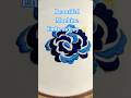 “Blue shade flower embroidery 🌸Machine embroidery ka clean aur classy design ✨ #classylook #viral