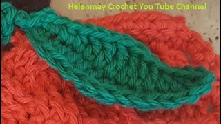 Crochet Project Leaf for Pumpkin or flower Quick Easy Beginner DIY Video Tutorial
