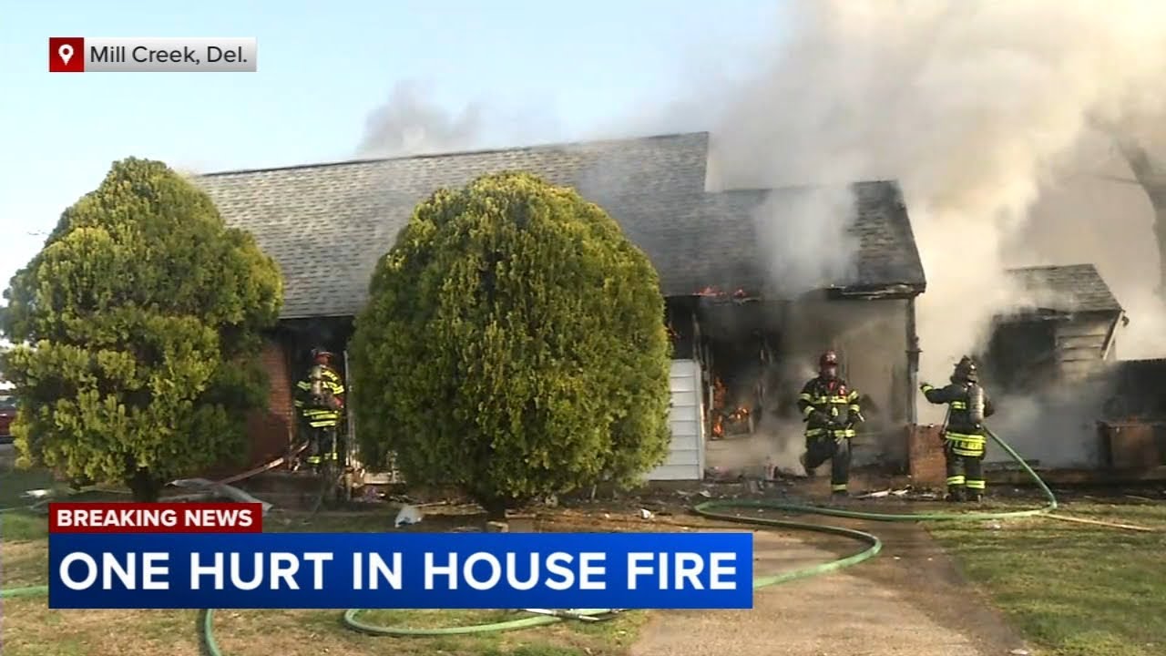 Person pulled from burning home in New Castle County, Delaware - YouTube