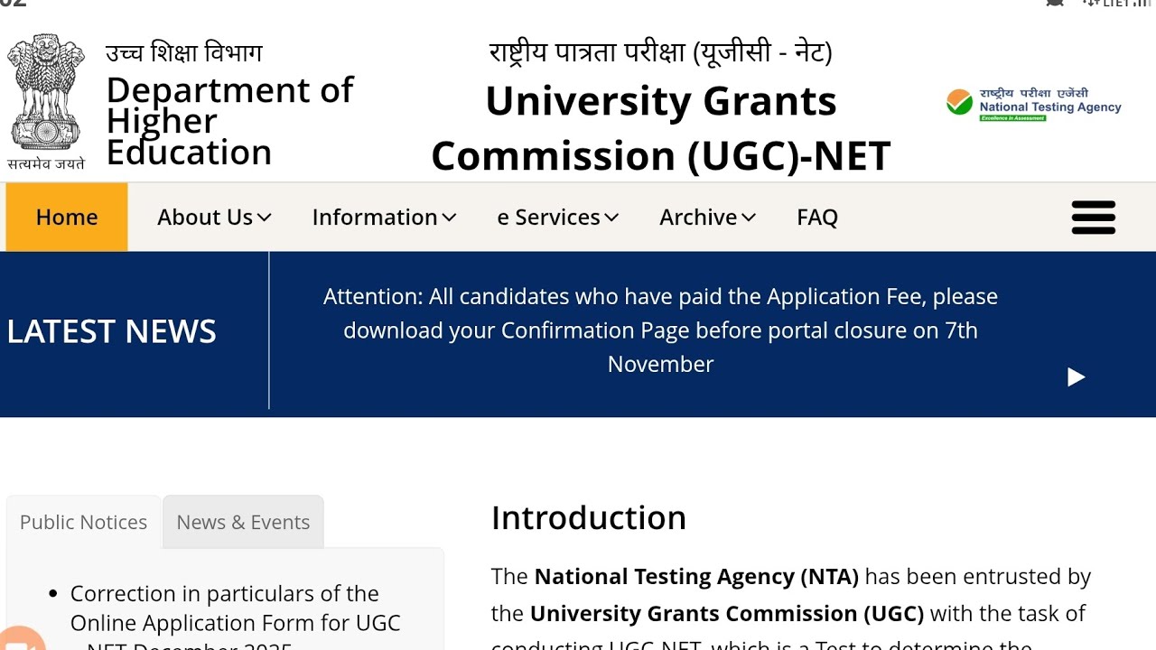 UGC NET DEC 2025 Latest Updates On Subject Wise Exam Date, Admit Card ...