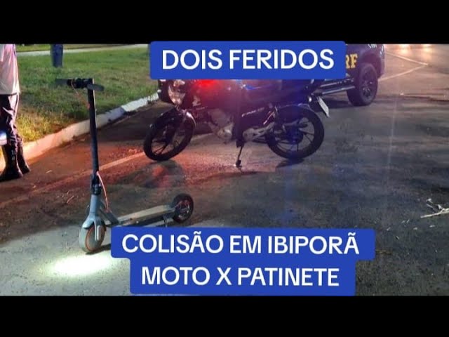 DUAS PESSOAS FERIDAS EM COLISÃO MOTO X PATINETE NA BR 369 EM IBIPORÃ 