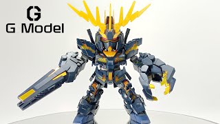 SD Gundam Cross Silshouette (SDCS) No.19 - Unicorn Gundam 02 Banshee (DTM) & Banshee Norn Parts Set