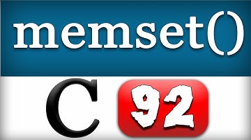 memset Function in C Programming Language Video Tutorial