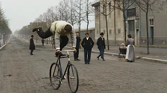 (1895)(4K,60 fps) The First Wheelies: Vintage Bicycle Tricksters