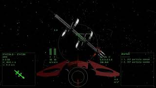 Space station approach! Testing new low-poly models for my retro space combat game.