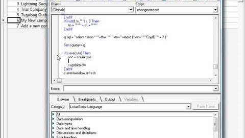 add and delete using lotus script