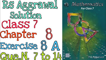 Rs Aggarwal class 7 Exercise 8a Question number 7,8,9,10,11,12,13,14 | Ratio and Proportion | MD Sir