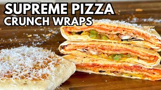 Crunchwrap Pizza Supreme  These Pizza Crunch Wraps are our New Favorite Way to Make Griddle Pizza!