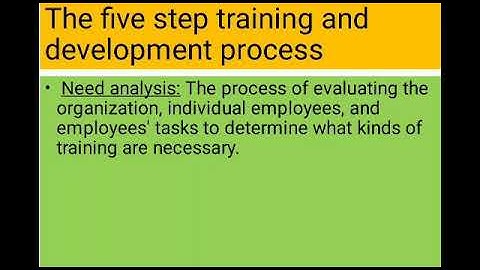 What is “the process of systematically developing training to meet specified needs”?