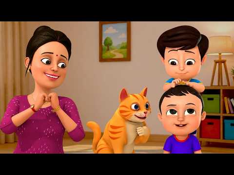 म्याऊं म्याऊं बिल्ली करती - Meow Meow Billi Karti + Hindi Rhymes for Kids | Best of Ding Dong Bells
