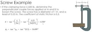 Statics Example:: Friction Applications 2