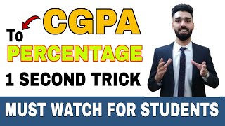 CGPA TO PERCENTAGE || HOW TO CONVERT CGPA TO PERCENTAGE || 1 SECOND TRICK || MUST WATCH FOR STUDENTS screenshot 3