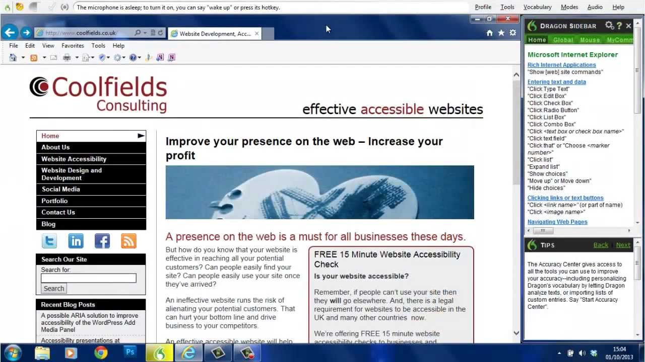 Dragon Naturally Speaking Part 6 - Browsing the Web