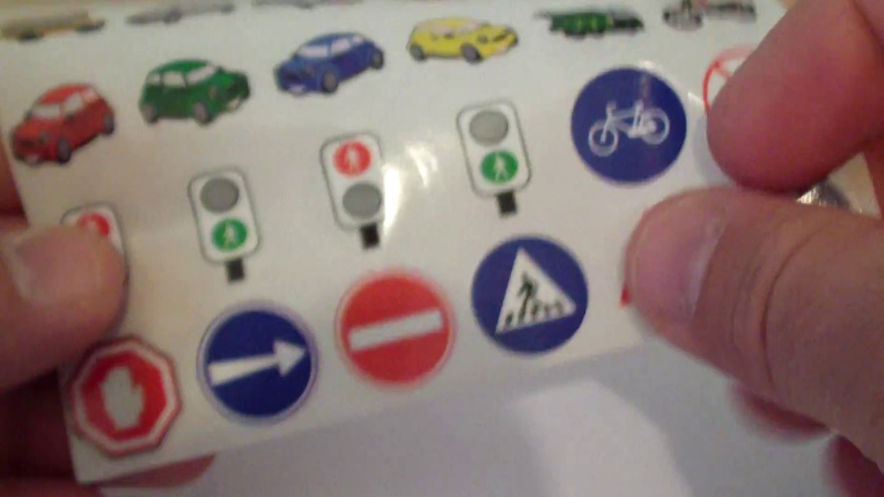 Transportation small stickers glossy shiny cars trucks and train IRIT עירית