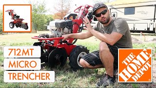 Home Depot Trencher Rental DIY Barreto 712MTH Micro Trencher Guide