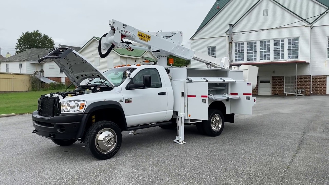 2008 DODGE RAM 5500 4x4 BUCKET TRUCK BOOM TRUCK FOR SALE DIESEL