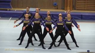 EM, Teamgym 2018, Sweden, Mix, fristående, genrep på Lingvallen