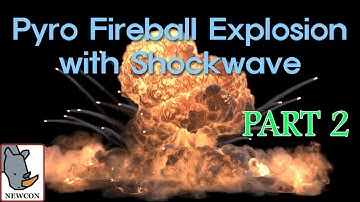 [ 후디니 실전 ] Pyro Fireball Explosion with Shockwave and Ballistic Trails | Part 2