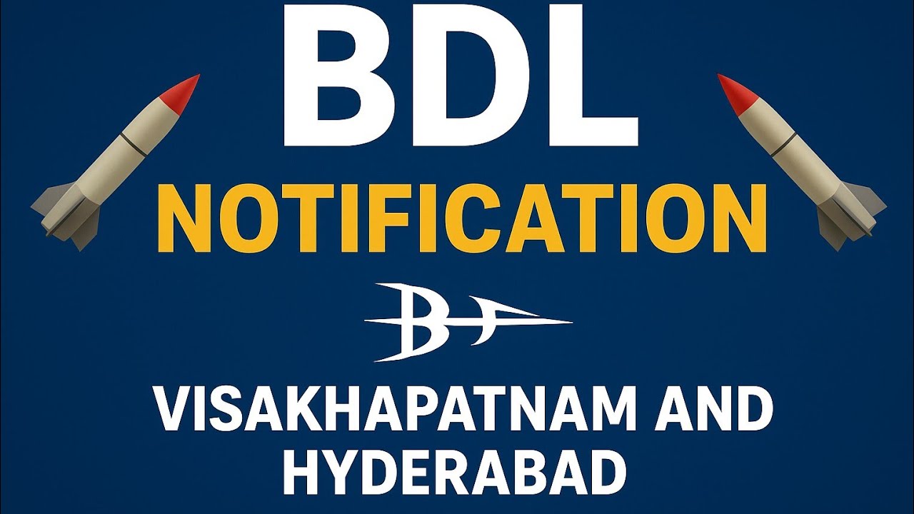BDL VIZAG, HYDERABAD PERMANENT JOBS, BHARAT DYNAMIC LTD PERMANENT JOBS, APPLY ONLINE 