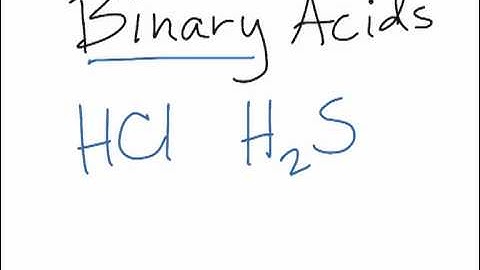 Binary Acids