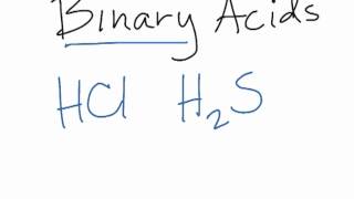 Binary Acids