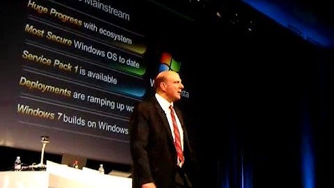 Steve Balmer talk about Windows seven