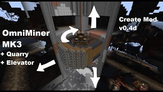 OmniMiner MK3 + Quarry + Elevator [Schematics/Tutorial] - Drill Serie Final - Create Mod v0.4d