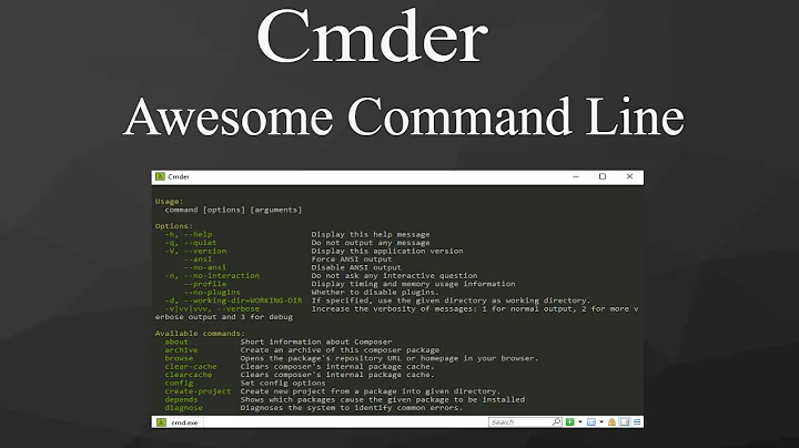 Cmder: Super Command Line Tool Windows