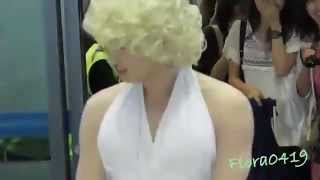 [fancam] 120430 Super Junior at Incheon Airport (starring Marilyn Monhyuk)