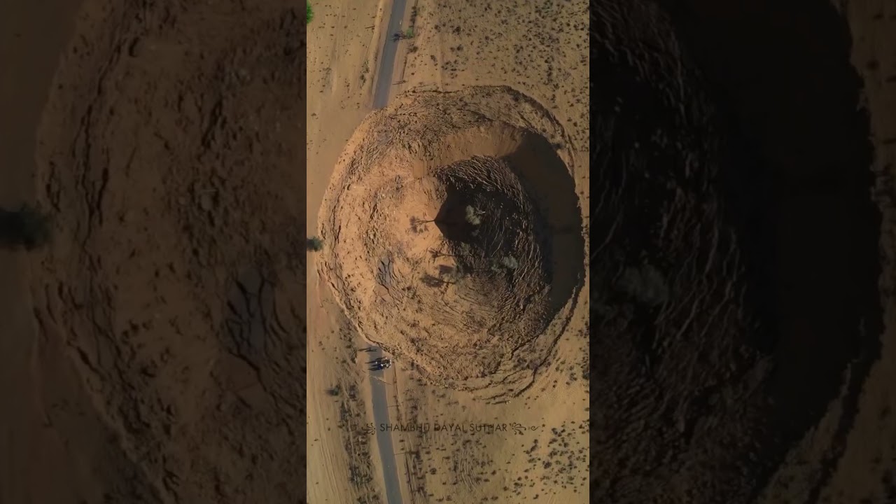 Big Pit formed in Lunkaransar Village of Bikaner, Rajasthan 