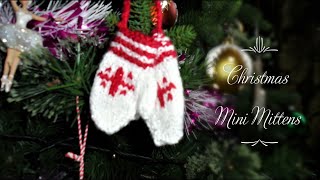 Christmas Knitting, make a pair of Mini Mittens part 2